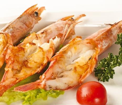 Grilled prawns